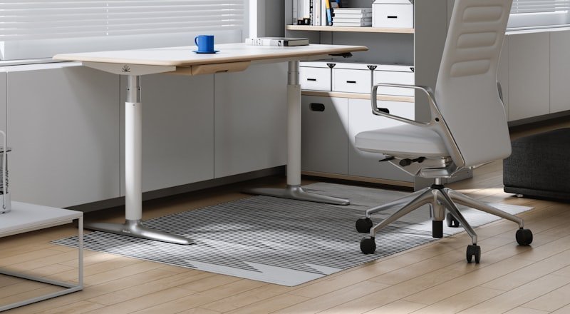 A bright, tidy office workspace